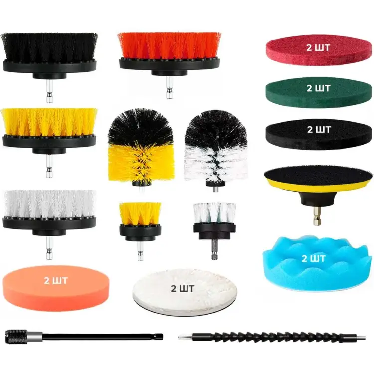 Набор щеток на дрель для уборки TWIST DBRUSH_23 Набор щеток на дрель для уборки TWIST DBRUSH_23