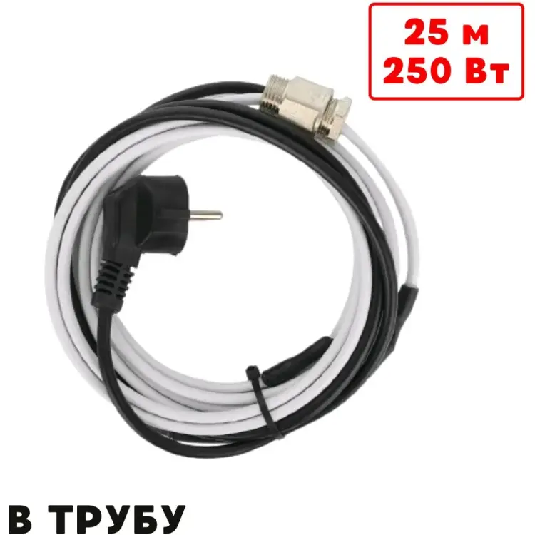 Саморегулирующийся греющий кабель в трубу ТеплоСофт SRF10/25м/в трубу Саморегулирующийся греющий кабель в трубу ТеплоСофт SRF10/25м/в трубу