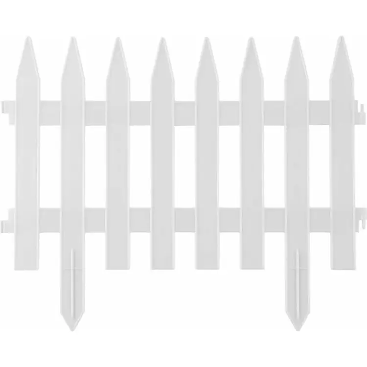 Садовое ограждение ПОЛИМЕРСАД Забор декоративный №1 ПС-ЗД1-бел
