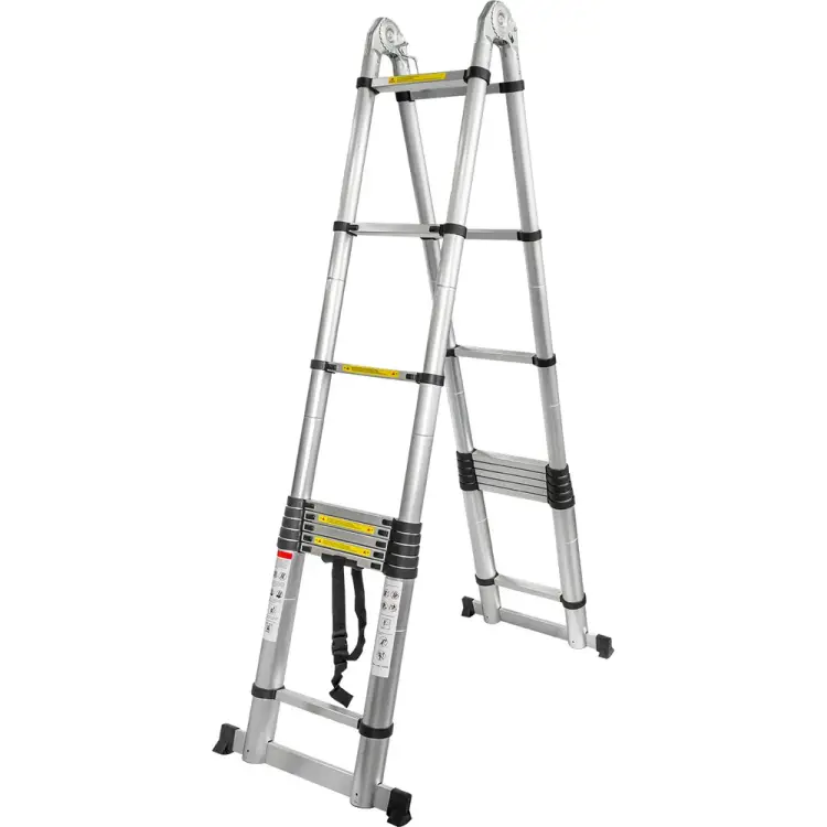 Комбинированная телескопическая алюминиевая двухсекционная лестница Forsage f-up360-m 54169