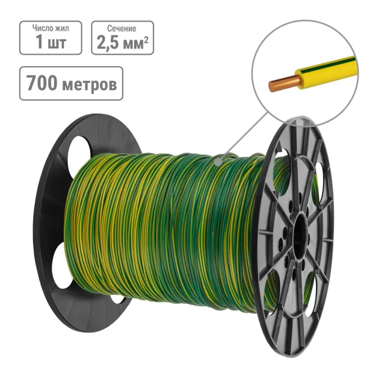 Провод TDM ELECTRIC ПуВнгА-LS 1x2,5 ГОСТ SQ0124-0098