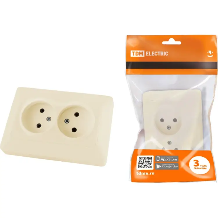 Двойная розетка TDM ELECTRIC Ильмень SQ1823-0111
