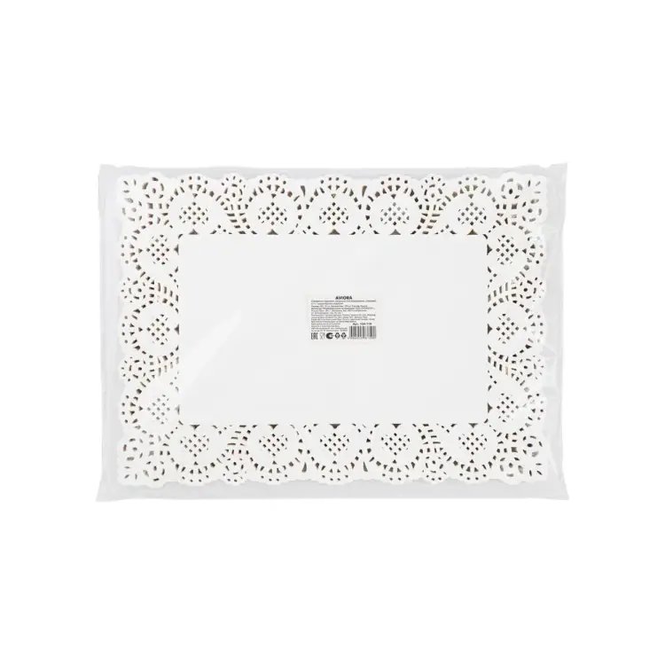 Ажурная бумажная прямоугольная салфетка AVIORA 104-119