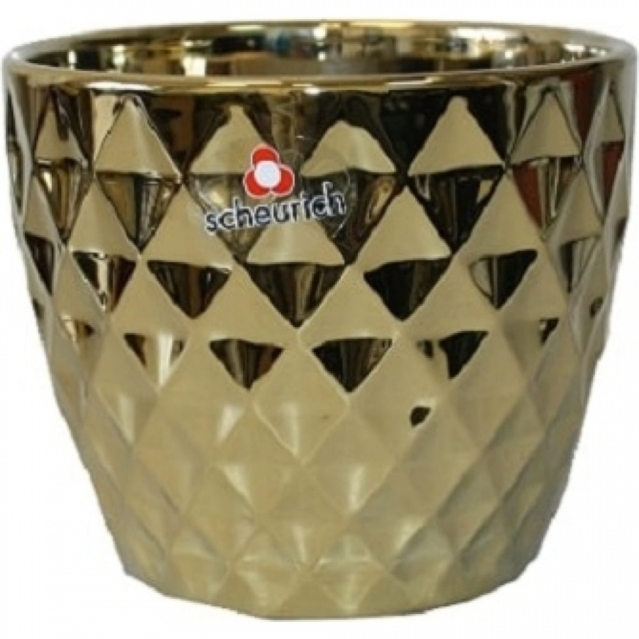 Керамическое кашпо SCHEURICH 832 MIRROR GOLD