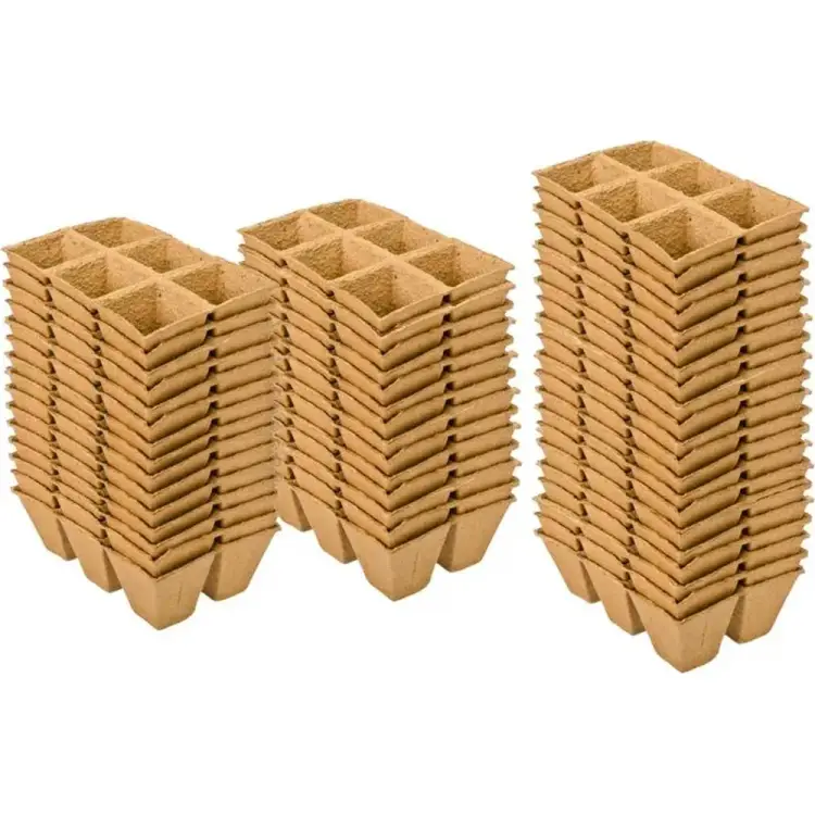 Квадратный блок торфяных горшков ЛЕТО 91131