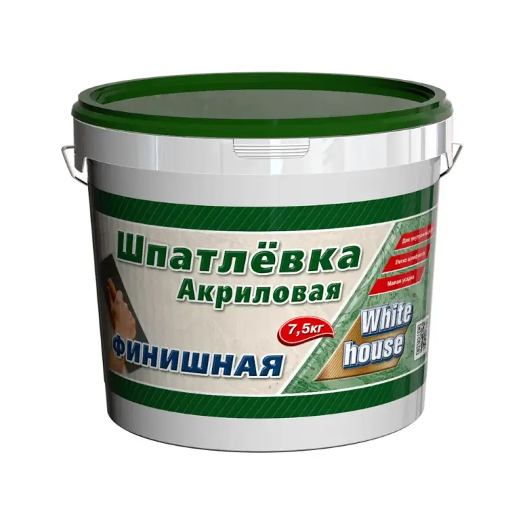 Финишная выравнивающая акриловая шпатлевка White House 14756 Финишная выравнивающая акриловая шпатлевка White House 14756