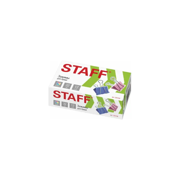 Зажимы для бумаг Staff Profit 225158
