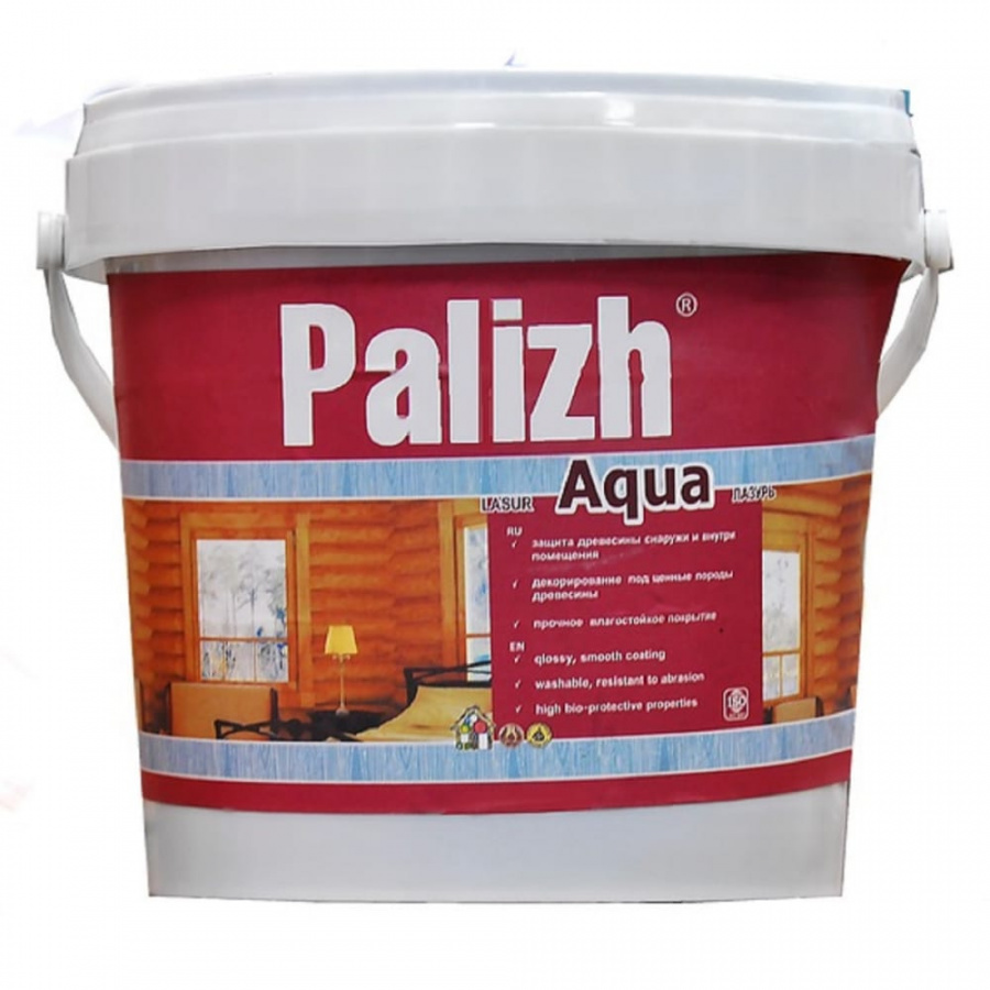 Защитно-декоративная лазурь для древесины Palizh AQUA