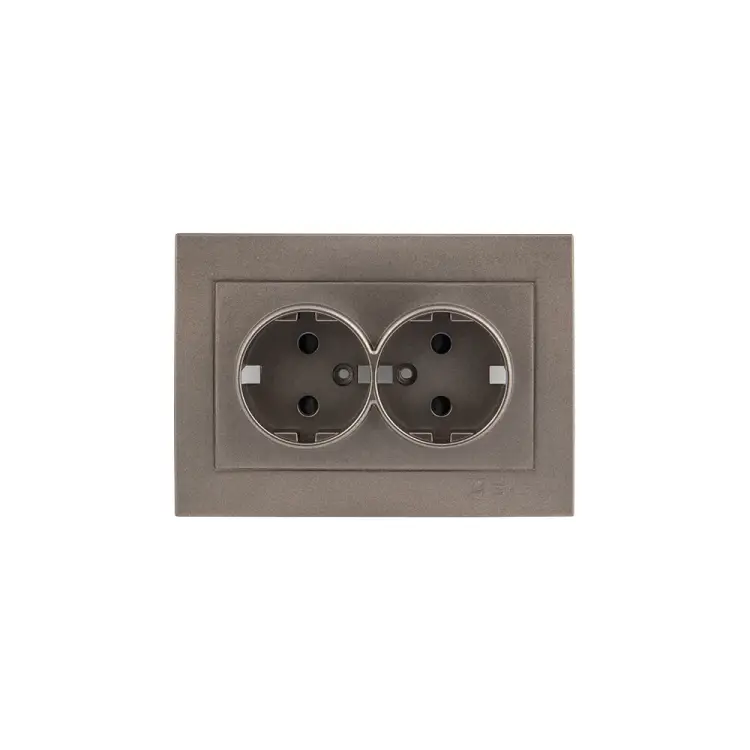 Лицевая панель 2-местной розетки EKF PROxima Валенсия ESR16-L-128-60