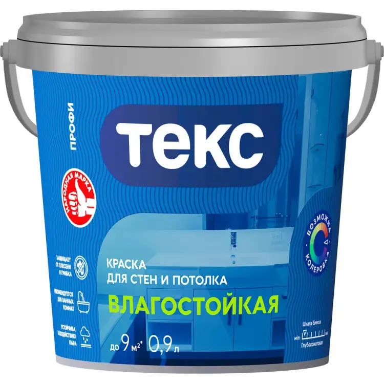 Влагостойкая вододисперсионная краска Текс профи 700000407