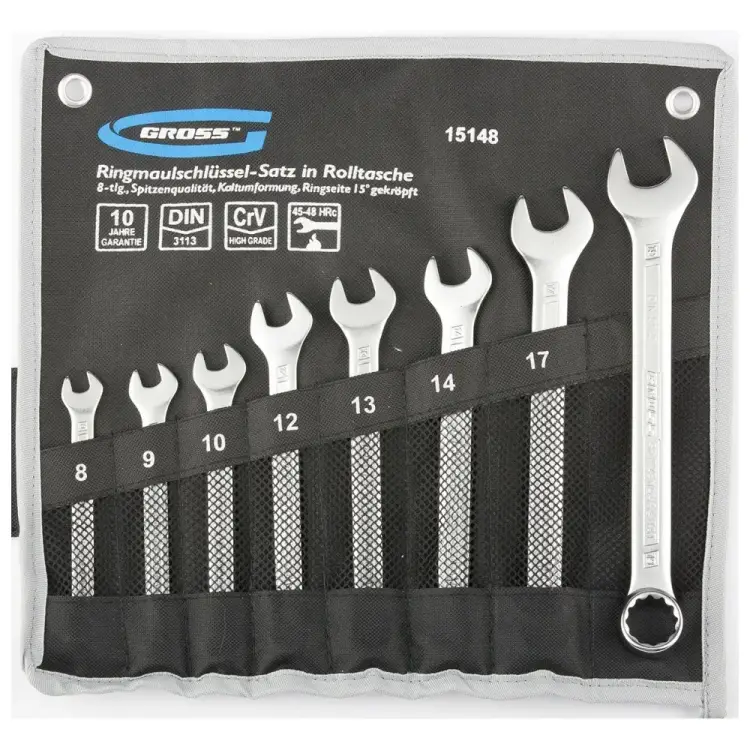 Набор комбинированных ключей GROSS 15148