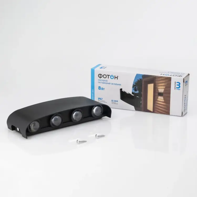Светодиодный накладной светильник ФОТОН SLO- 8W4000K-B 24740