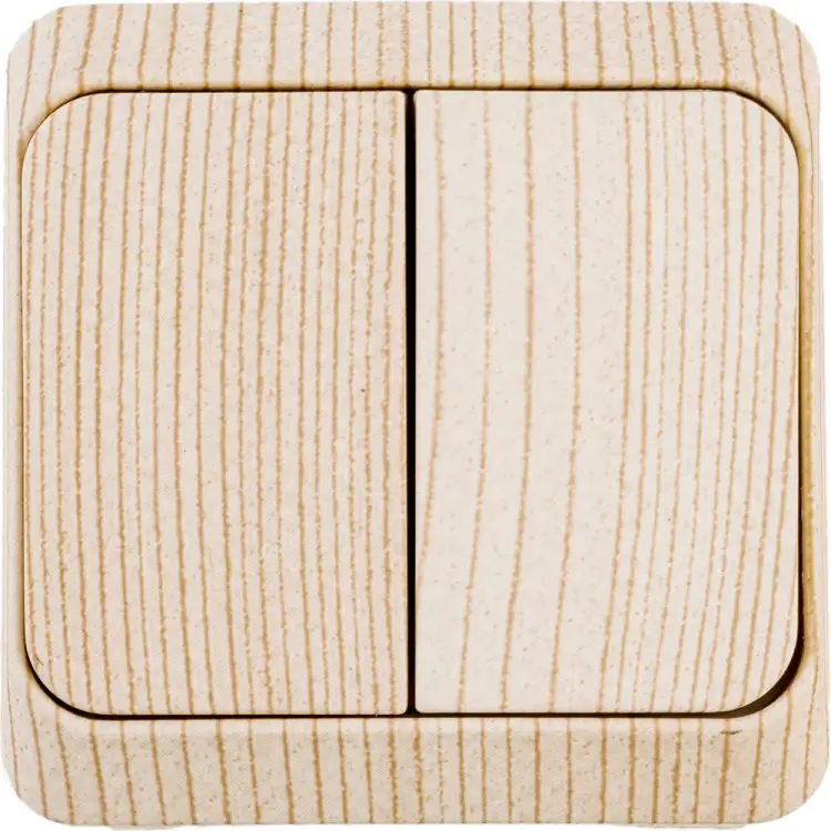 Двухклавишный выключатель Systeme Electric Этюд Дача BA10-006D