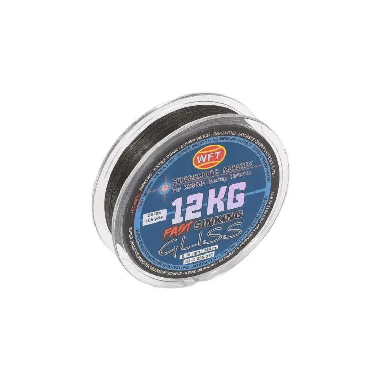 Плетеная леска WFT KG GLISS SINKING Black 1D-C-226-018