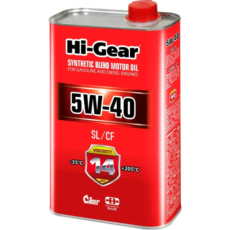 Полусинтетическое моторное масло Hi-Gear 5W-40 SL/CF HG1140
