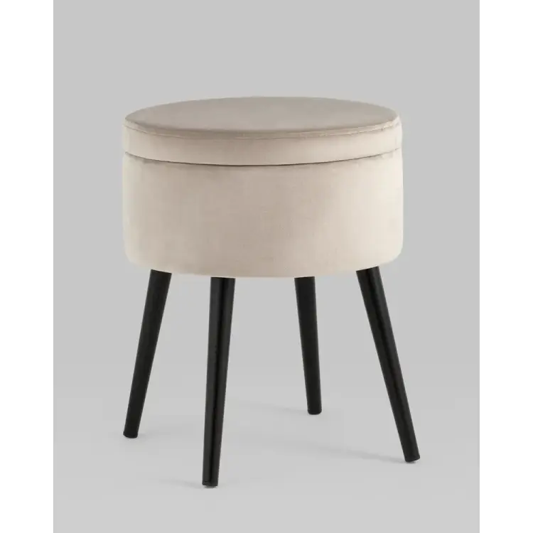 Пуф Стул Груп Клайс с ящиком для хранения, велюр светло-серый vd-clays-b25 Пуф Стул Груп Клайс с ящиком для хранения, велюр светло-серый vd-clays-b25