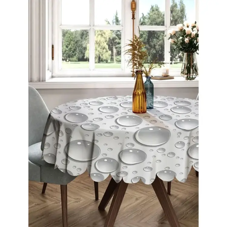 Круглая тканевая скатерть на стол JOYARTY Воздушный подарок rtcf01_422718_150x150