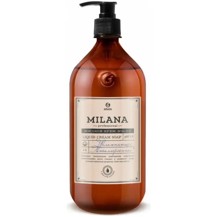 Увлажняющее жидкое крем-мыло Grass Milana Professional 125645