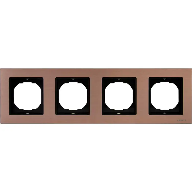 Четырехместная рамка Vesta Electric Exclusive Champagne Metallic FRM050401BSH