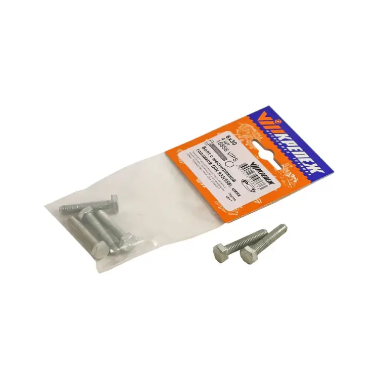 Болт vipкрепеж 6х30 DIN 933 (558) 4 шт. 16856 VIPS