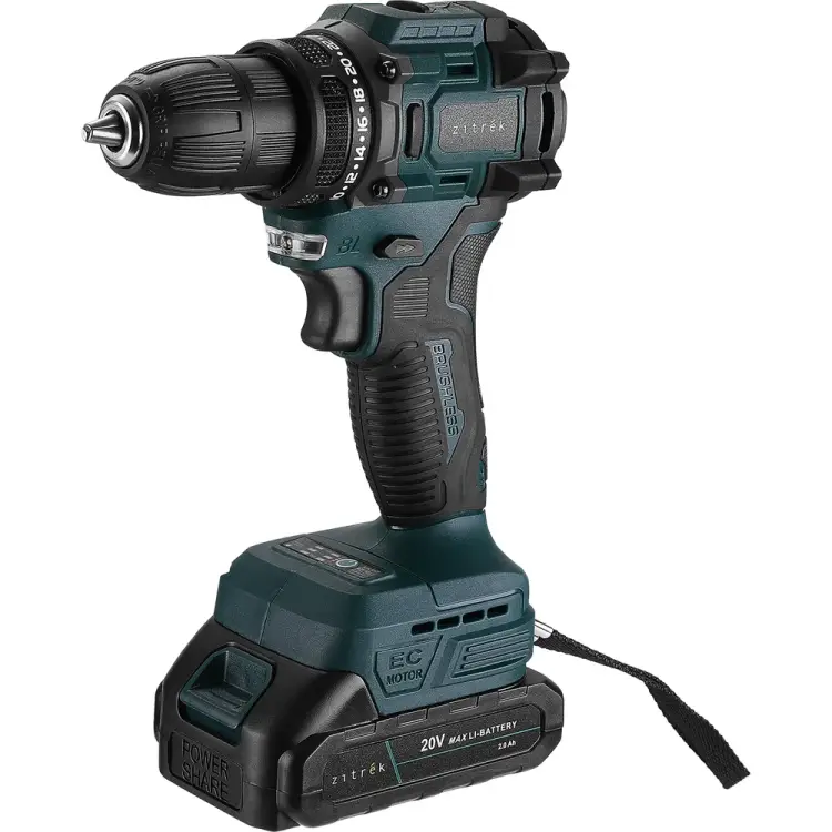 Аккумуляторная бесщеточная дрель-шуруповерт Zitrek Greenpower 20 PRO 085-1313 Аккумуляторная бесщеточная дрель-шуруповерт Zitrek Greenpower 20 PRO 085-1313
