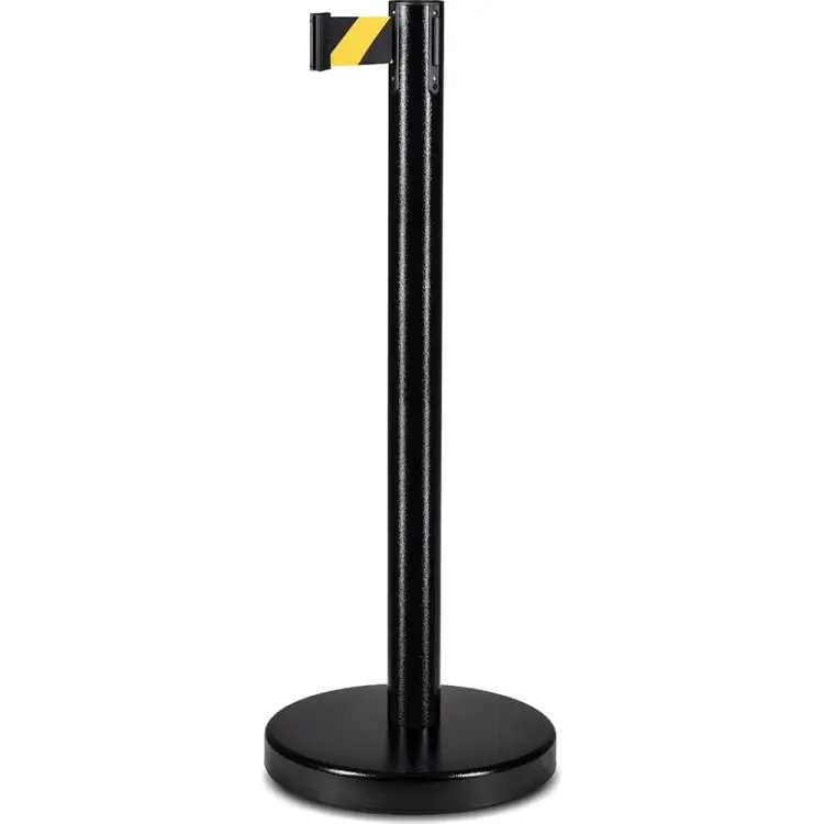 Стойка ограждения Rusbarrier BSLN-327635 BLACK yellow/black