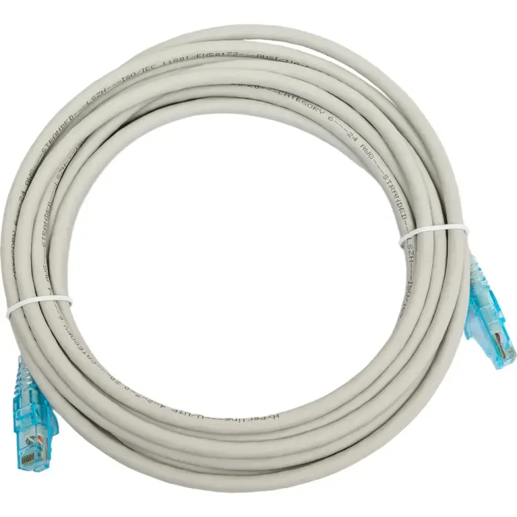 Патч-корд Hyperline PC-LPM-UTP-RJ45-RJ45-C6-5M-LSZH-GY 41841
