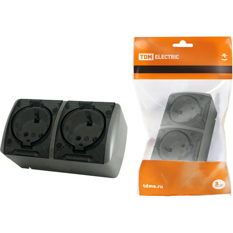 Двойная розетка TDM ELECTRIC Селигер SQ1818-0109