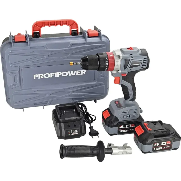 Аккумуляторная бесщеточная ударная дрель Profipower MKDHP-18V E0087 Аккумуляторная бесщеточная ударная дрель Profipower MKDHP-18V E0087