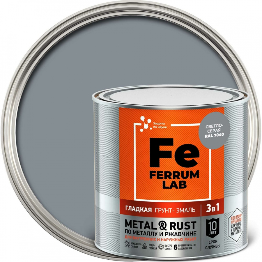 Грунт-эмаль по ржавчине ЯРОСЛАВСКИЕ КРАСКИ FERRUM LAB
