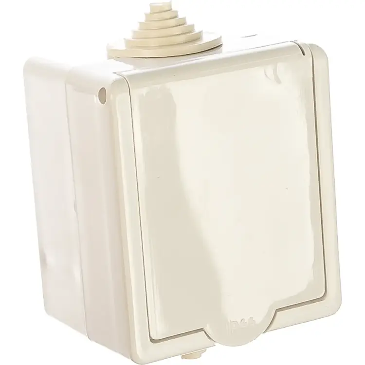 Брызгозащищенная одноместная розетка Кунцево-Электро РА16-660 5906