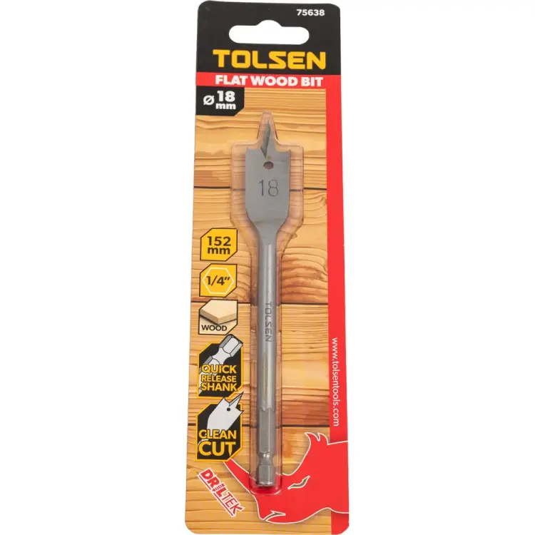 Перьевое сверло по дереву TOLSEN 75638