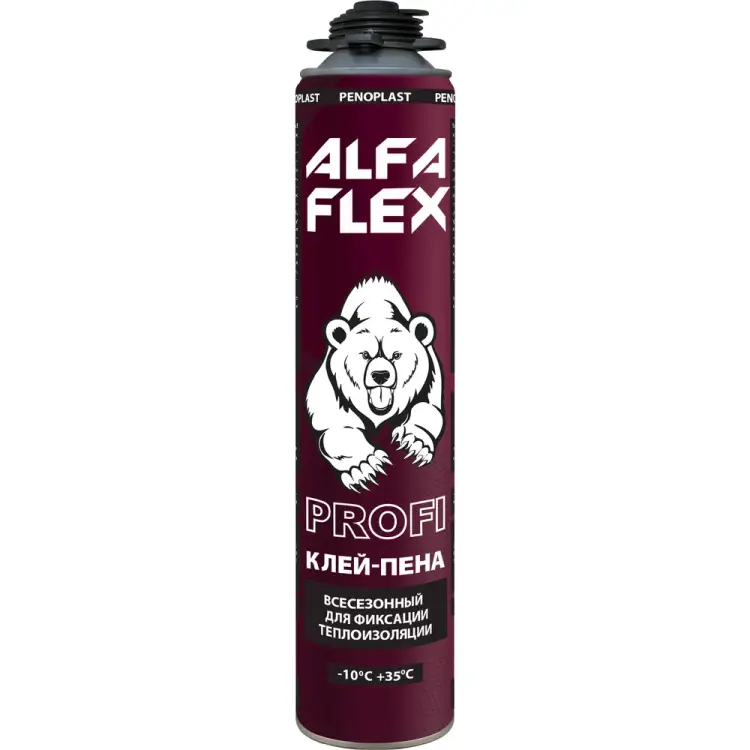 Пистолетная всесезонная клей-пена ALFAFLEX Profi 756632 Пистолетная всесезонная клей-пена ALFAFLEX Profi 756632