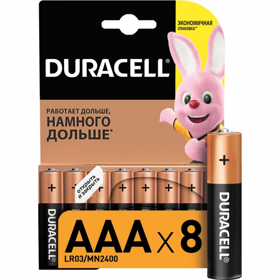 Батарейка Duracell LR03-8BL BASIC