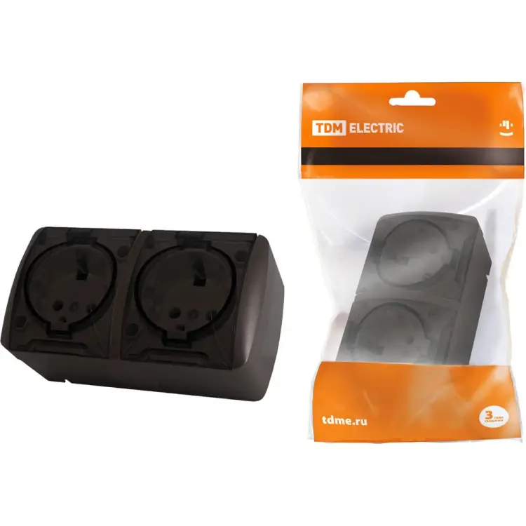 Двойная розетка TDM ELECTRIC Селигер SQ1818-0209