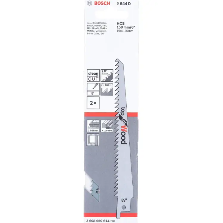 Пильное полотно по дереву Bosch 2.608.650.614 Пильное полотно по дереву Bosch 2.608.650.614