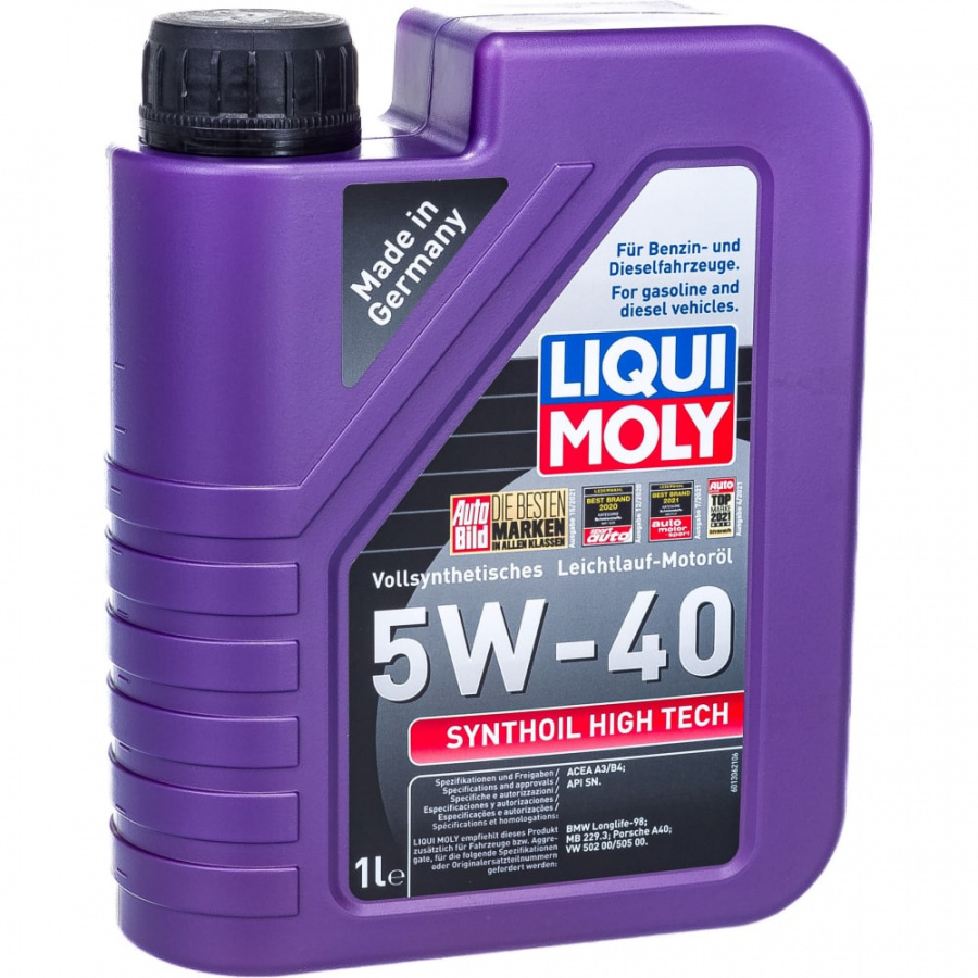 Синтетическое моторное масло LIQUI MOLY Synthoil High Tech 5W-40 SM/CF;A3/B4