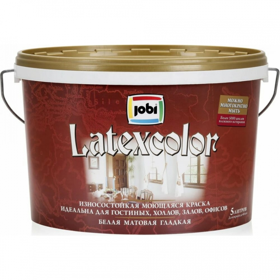 Интерьерная моющаяся краска JOBI LATEXCOLOR