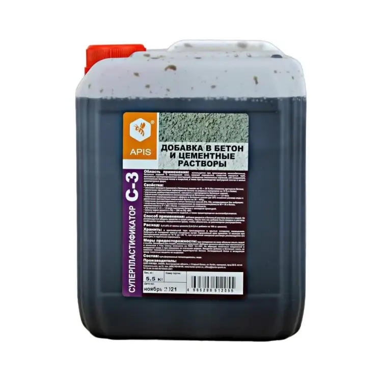 Добавка в бетонные и цементные растворы APIS СУПЕРПЛАСТИФИКАТОР С-3 4665296517203