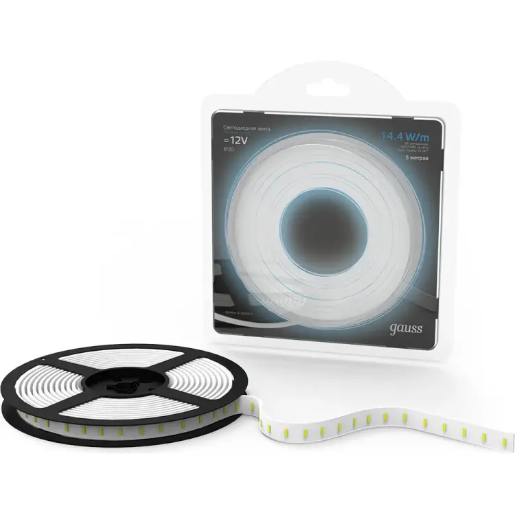 Лента Gauss LED 5050/60-SMD 14.4W 12V DC 312000314