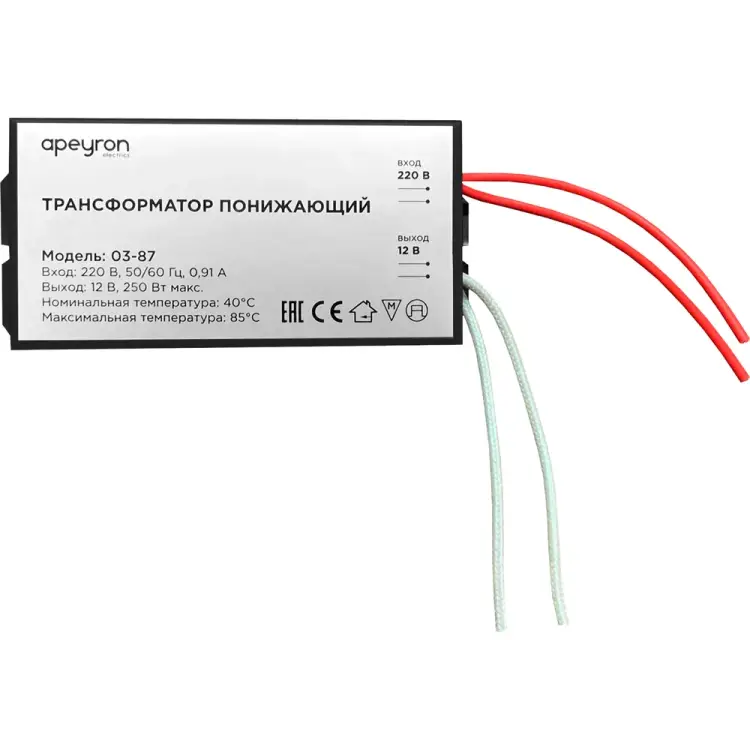 Понижающий трансформатор Apeyron 03-87 Понижающий трансформатор Apeyron 03-87