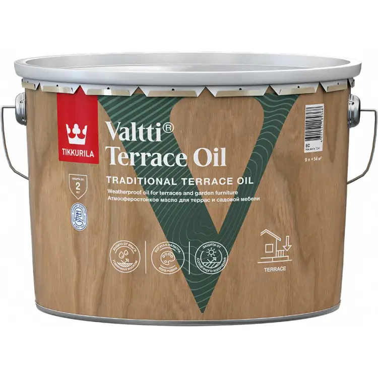 Масло для террас и садовой мебели Tikkurila VALTTI TERRACE OIL 700010365