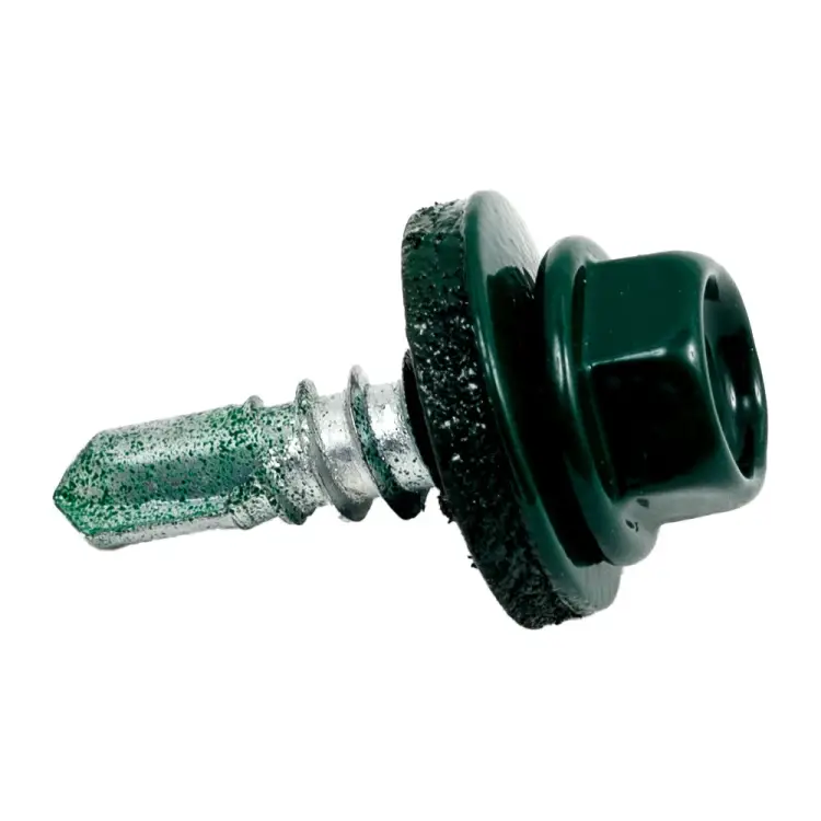 Кровельный саморез КРЕП-КОМП 5,5x19 RAL6005 тёмно-зелёный 250 шт. ск55196005кф