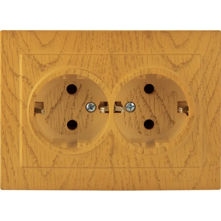 Двухместная розетка Nilson TOURAN WOOD 24251025
