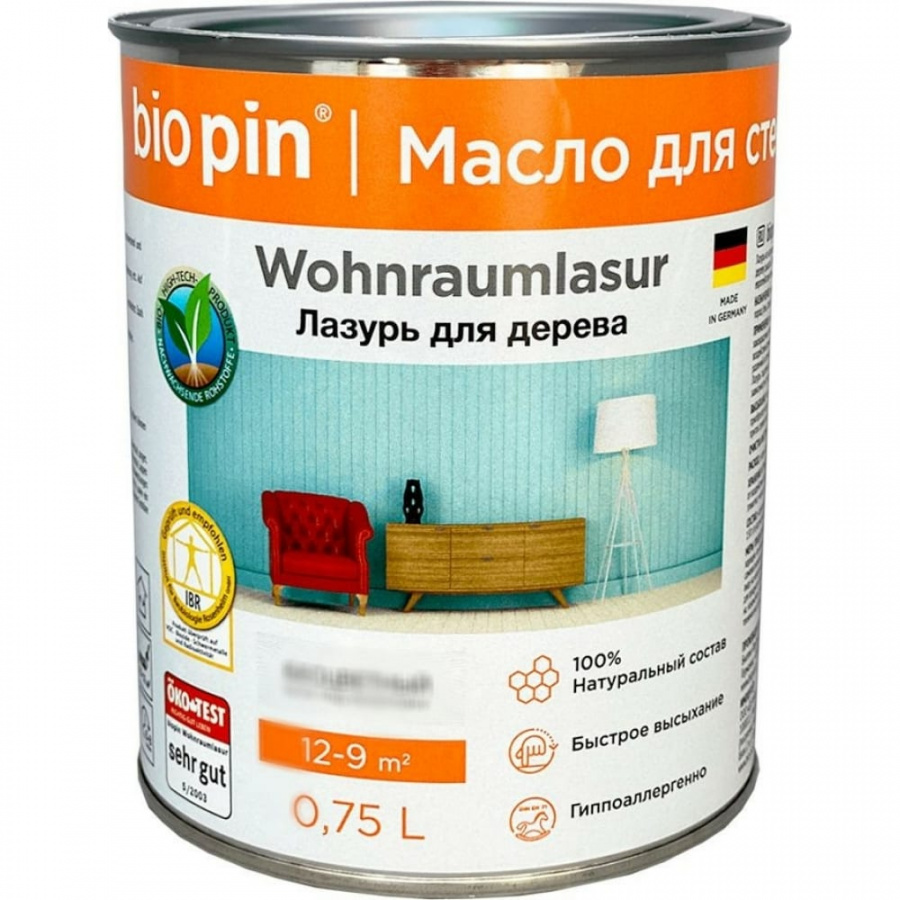 Лазурь для стен BIO PIN 2150 Wohnraumlasur