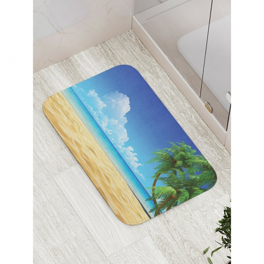 Противоскользящий коврик для ванной, сауны, бассейна JOYARTY Тропический песок