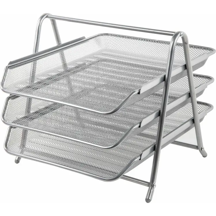 Горизонтальный металлический лоток для бумаг BRAUBERG Germanium 231953