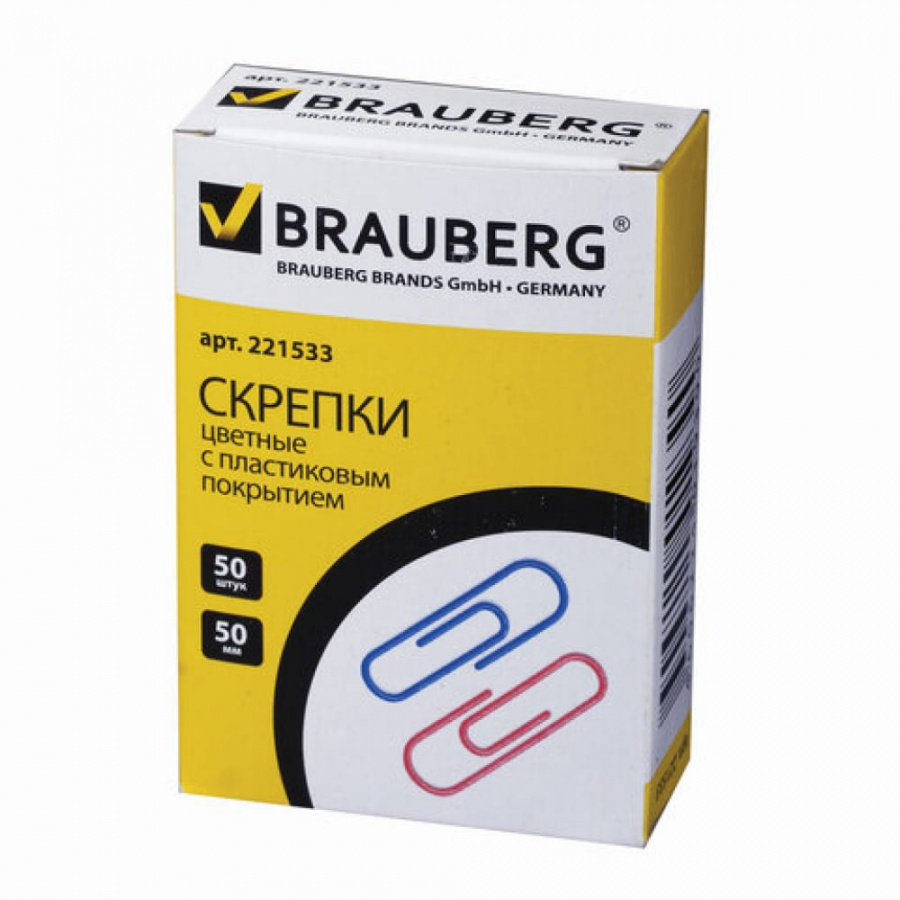 Большие скрепки BRAUBERG 221533