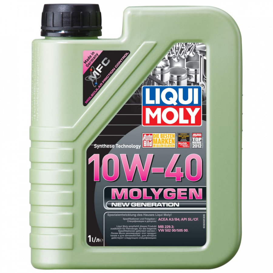 Синтетическое моторное масло LIQUI MOLY Molygen New Generation 10W-40 SL/CF;A3/B4