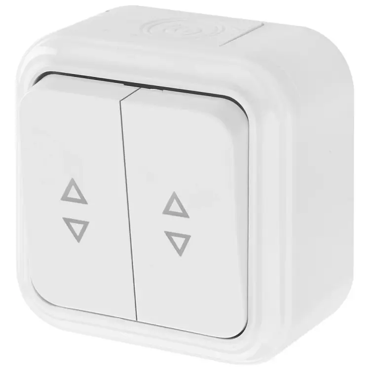 Проходной двухклавишный выключатель BYLECTRICA ПРАЛЕСКА АКВА А6+6 10-873